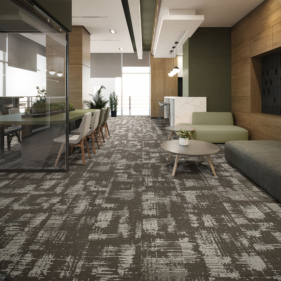 Commercial flooring installation by WSI Office