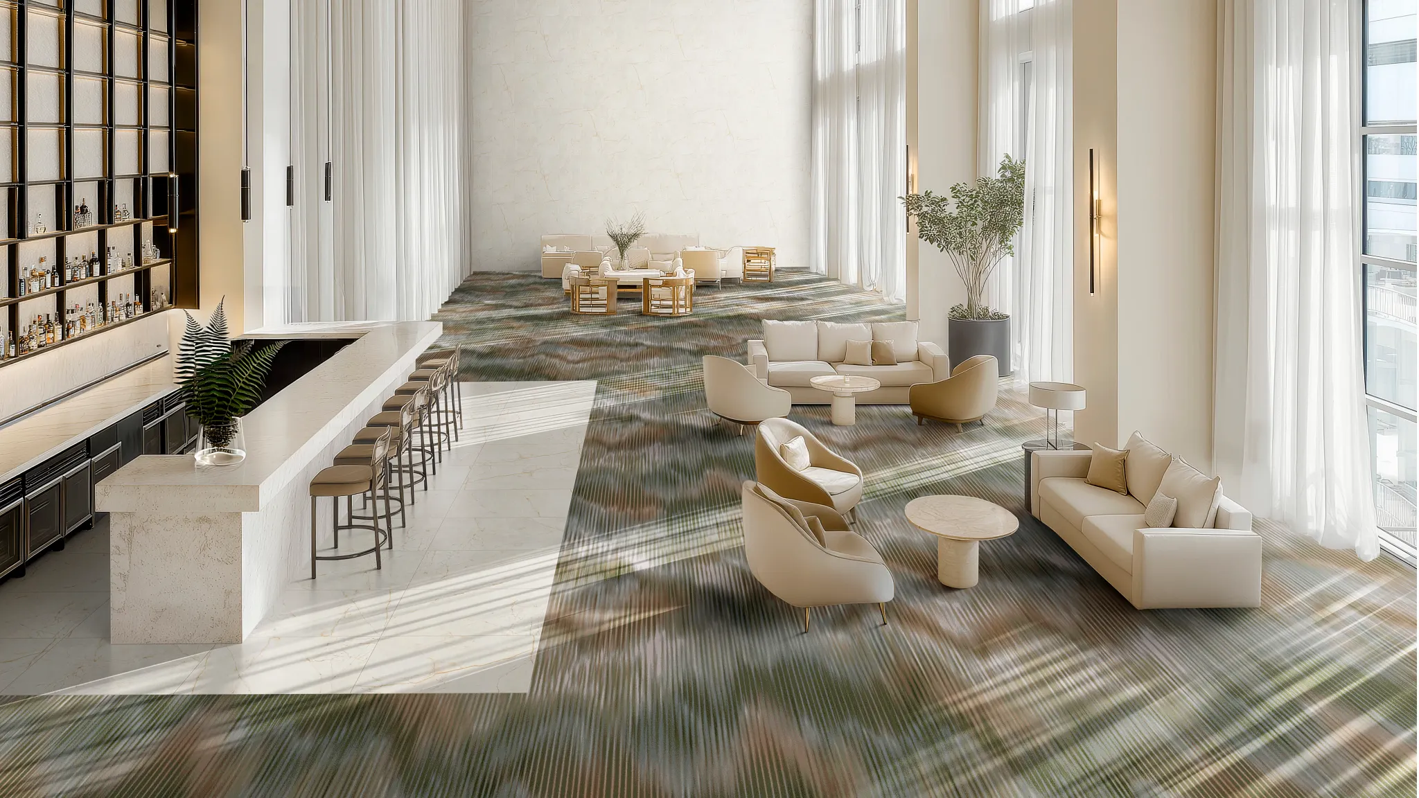 Commercial flooring installation by WSI Office