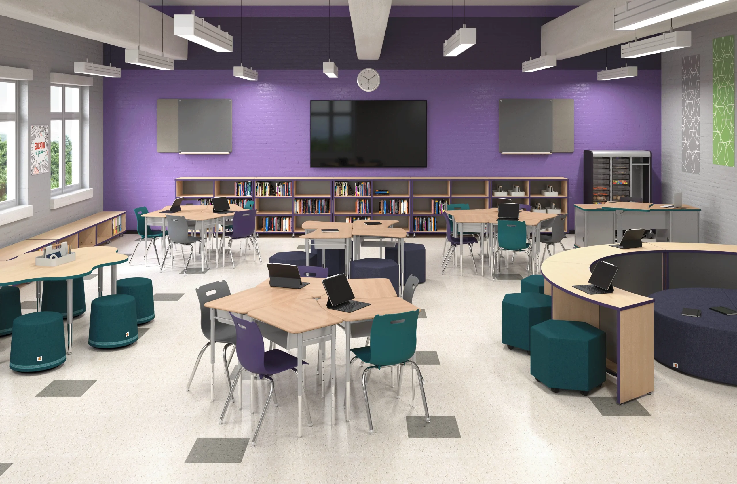 Education furniture installation by WSI Office