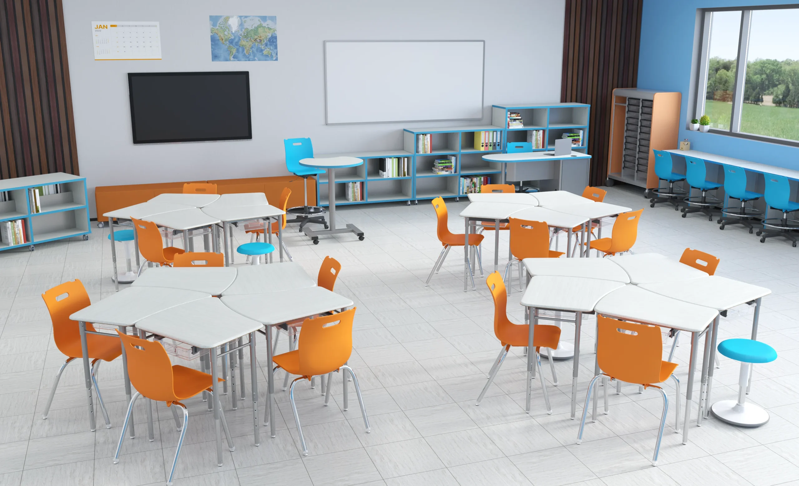 Education furniture installation by WSI Office