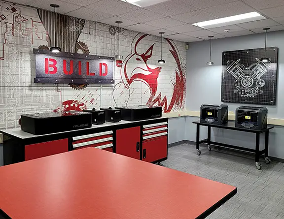 Education furniture installation by WSI Office