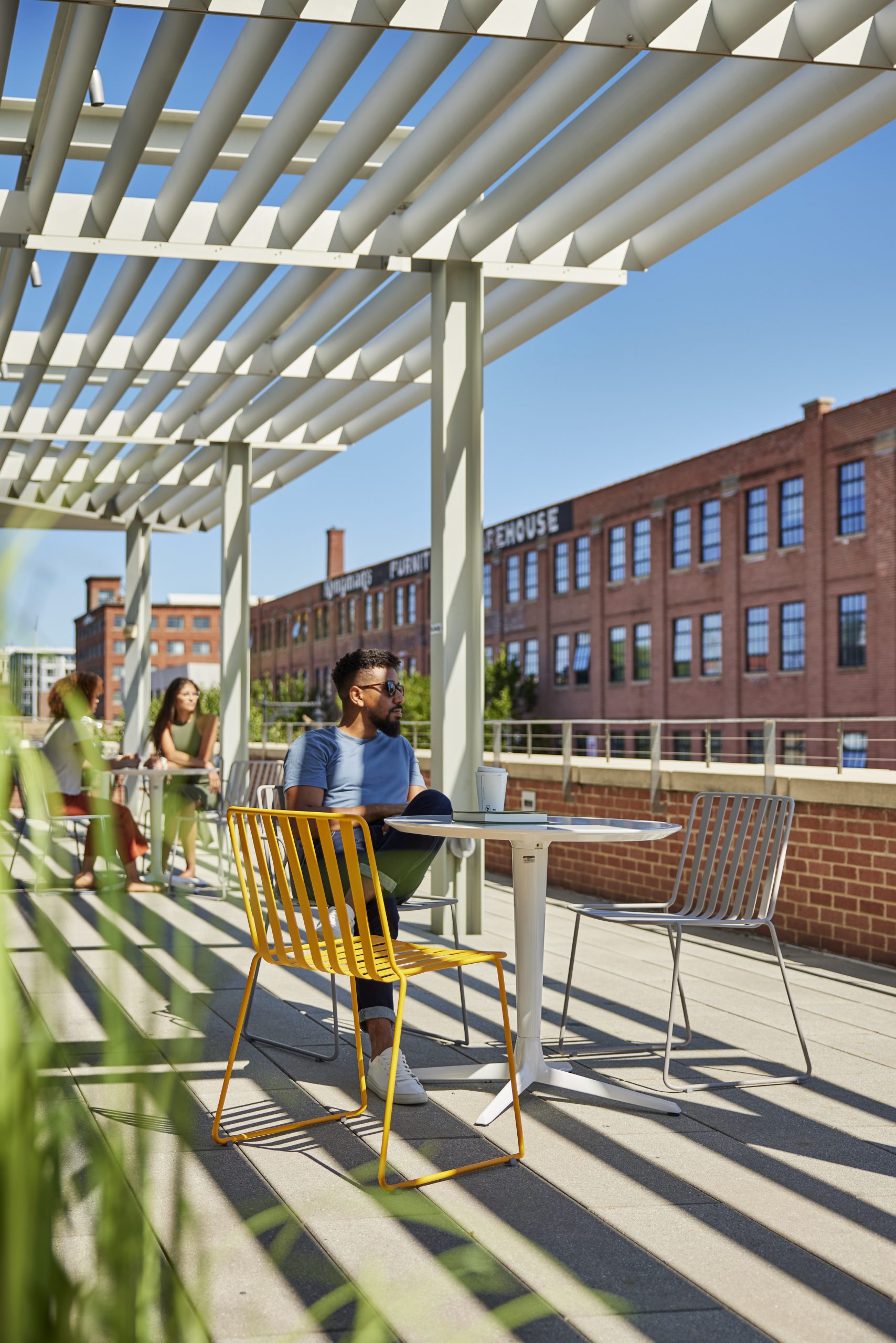 Outdoor furniture installation by WSI Office