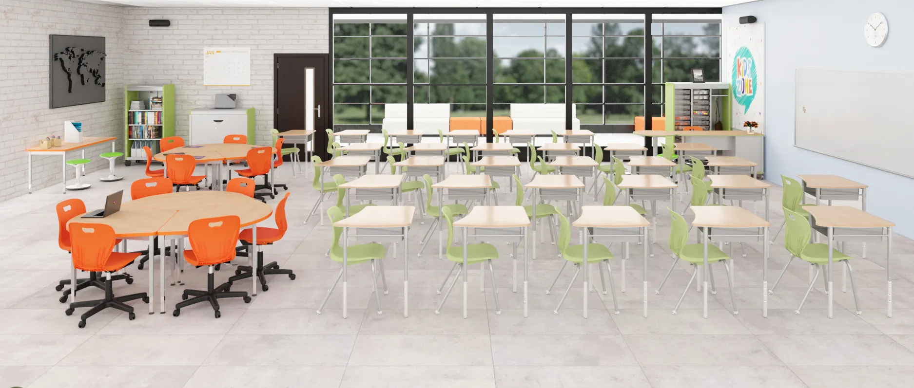 Education furniture installation by WSI Office