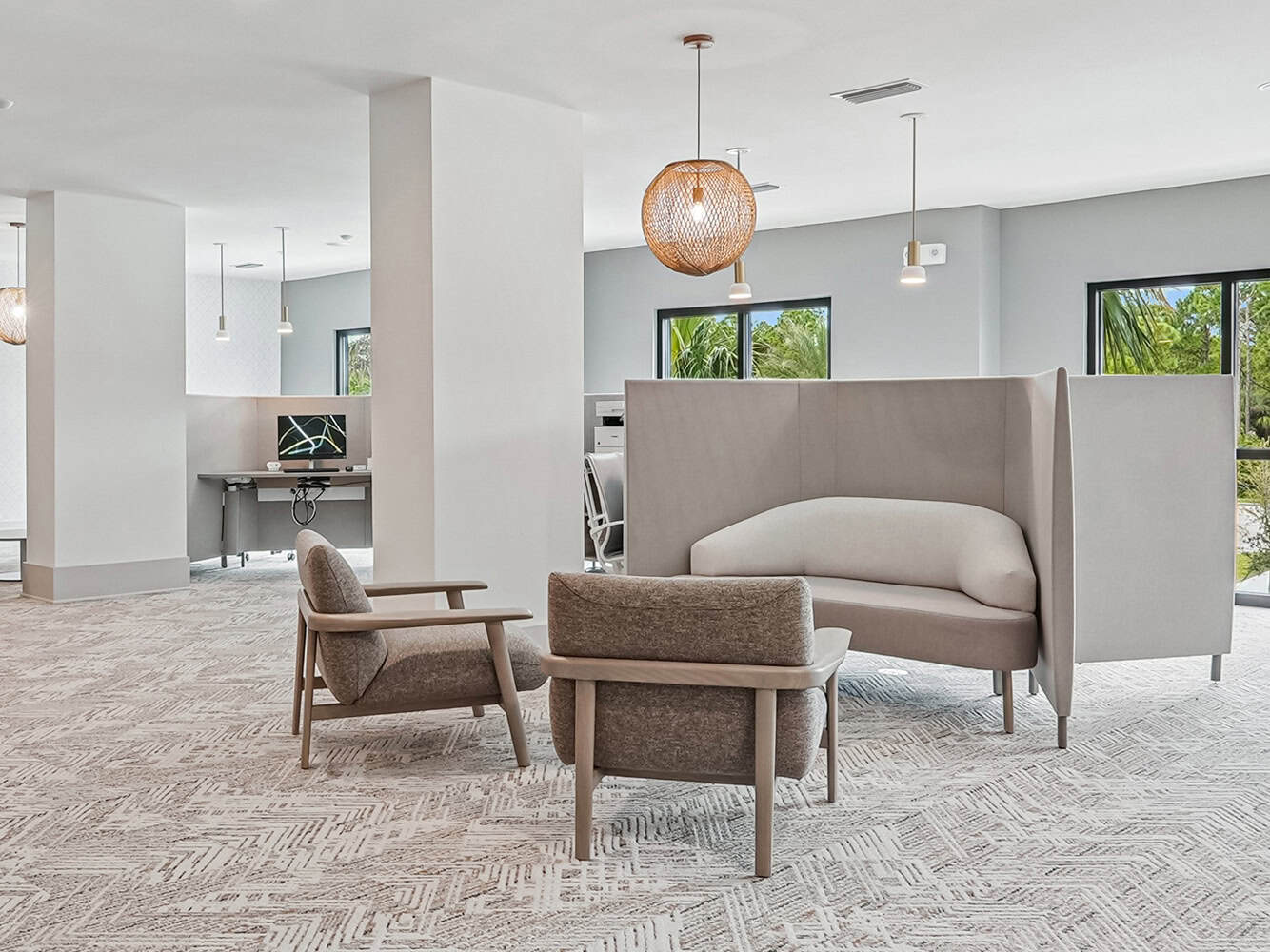 Commercial seating installation by WSI Office