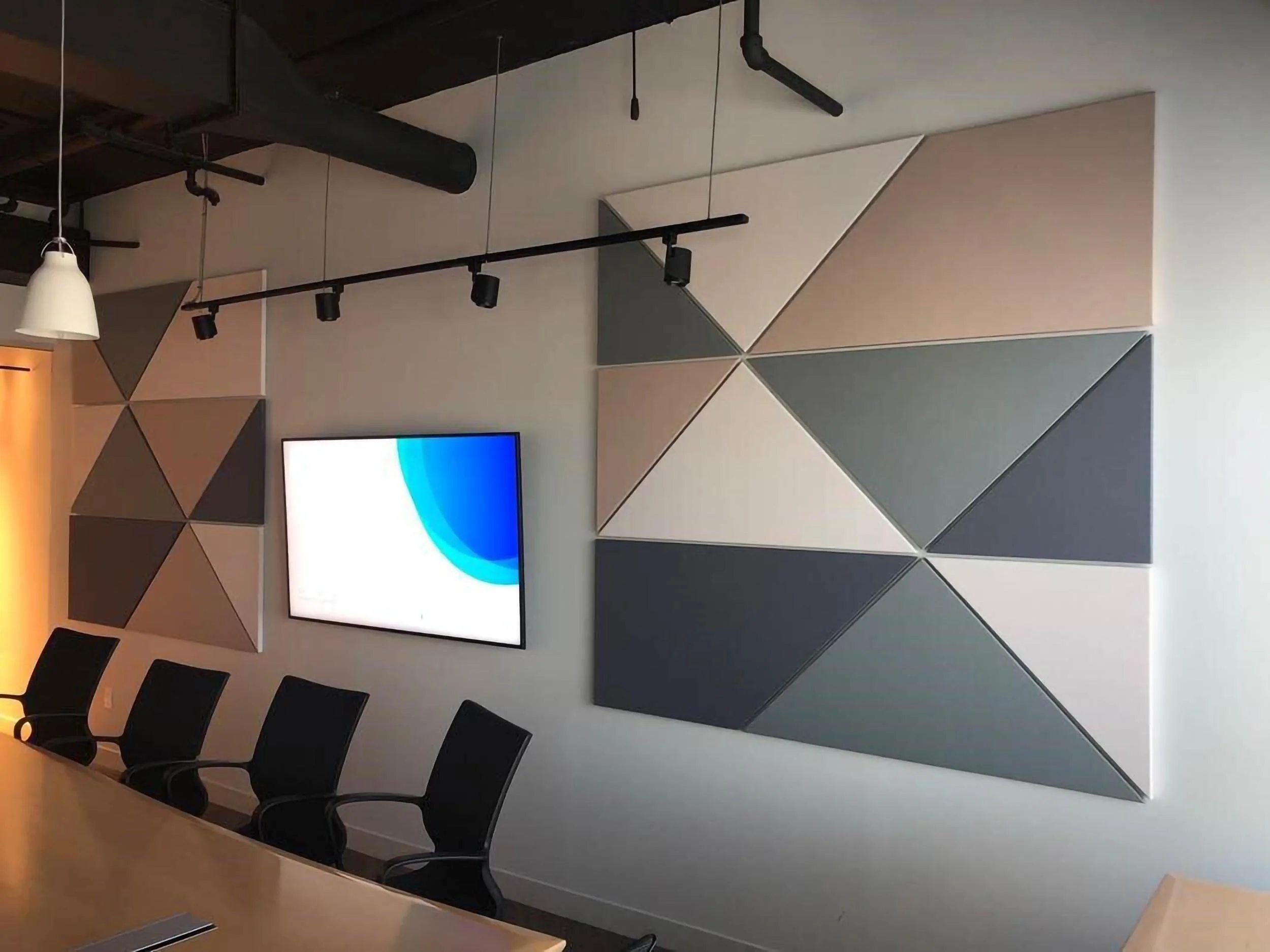 Glassboard and acoustic installation by WSI Office