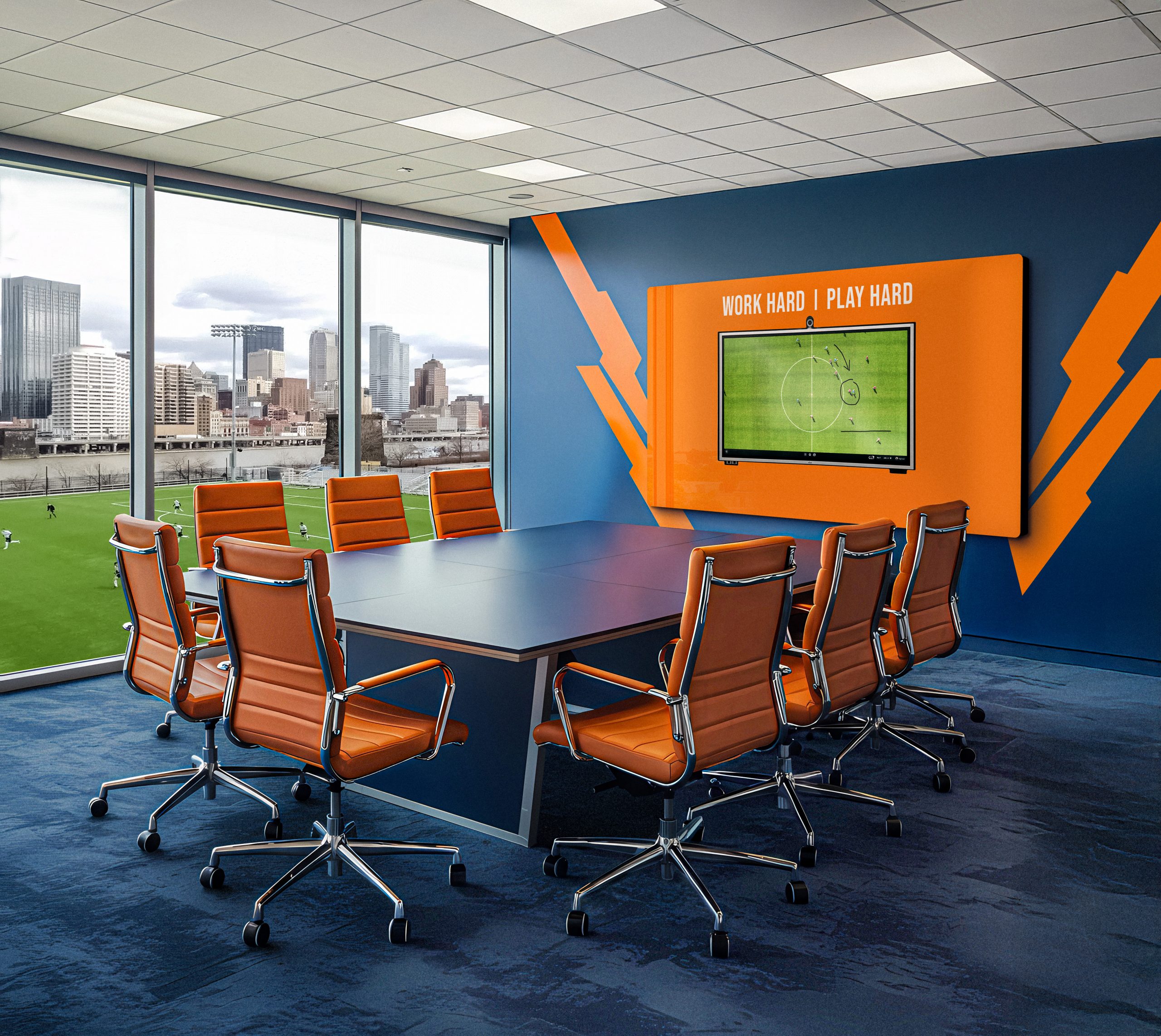 Glassboard and acoustic installation by WSI Office
