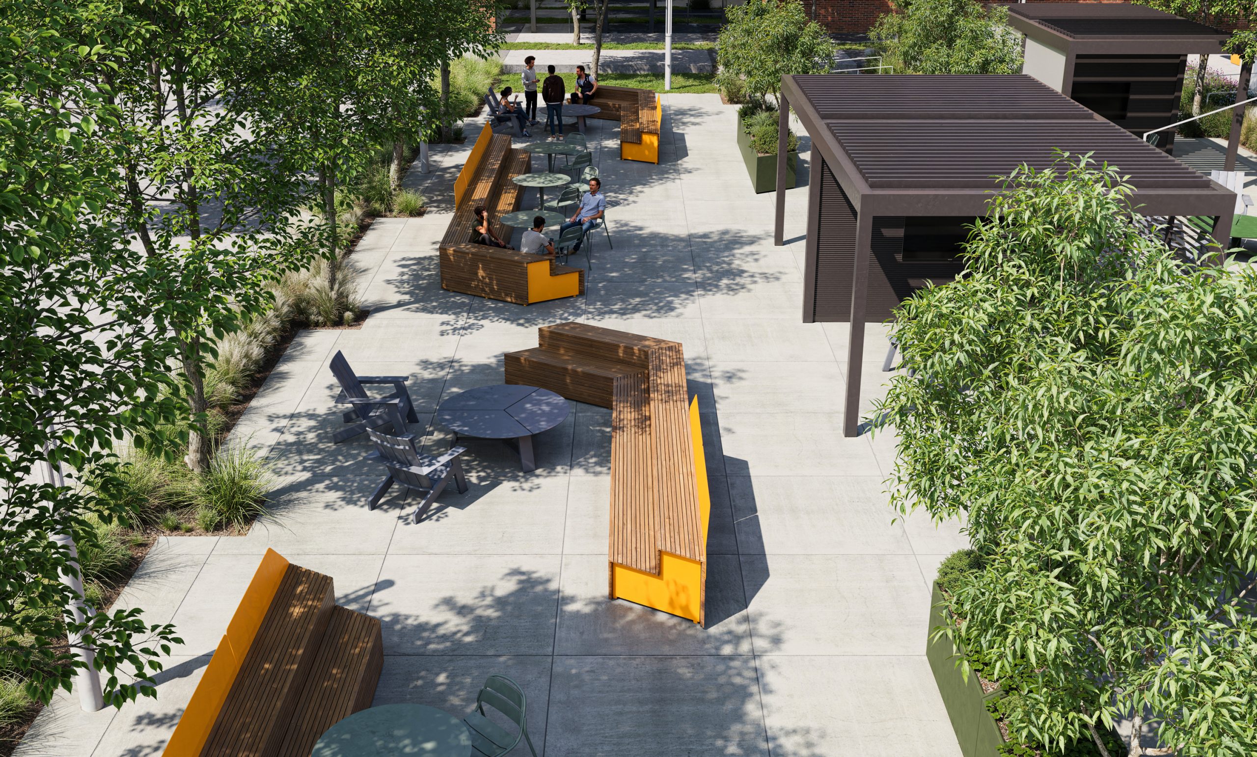 Outdoor furniture installation by WSI Office