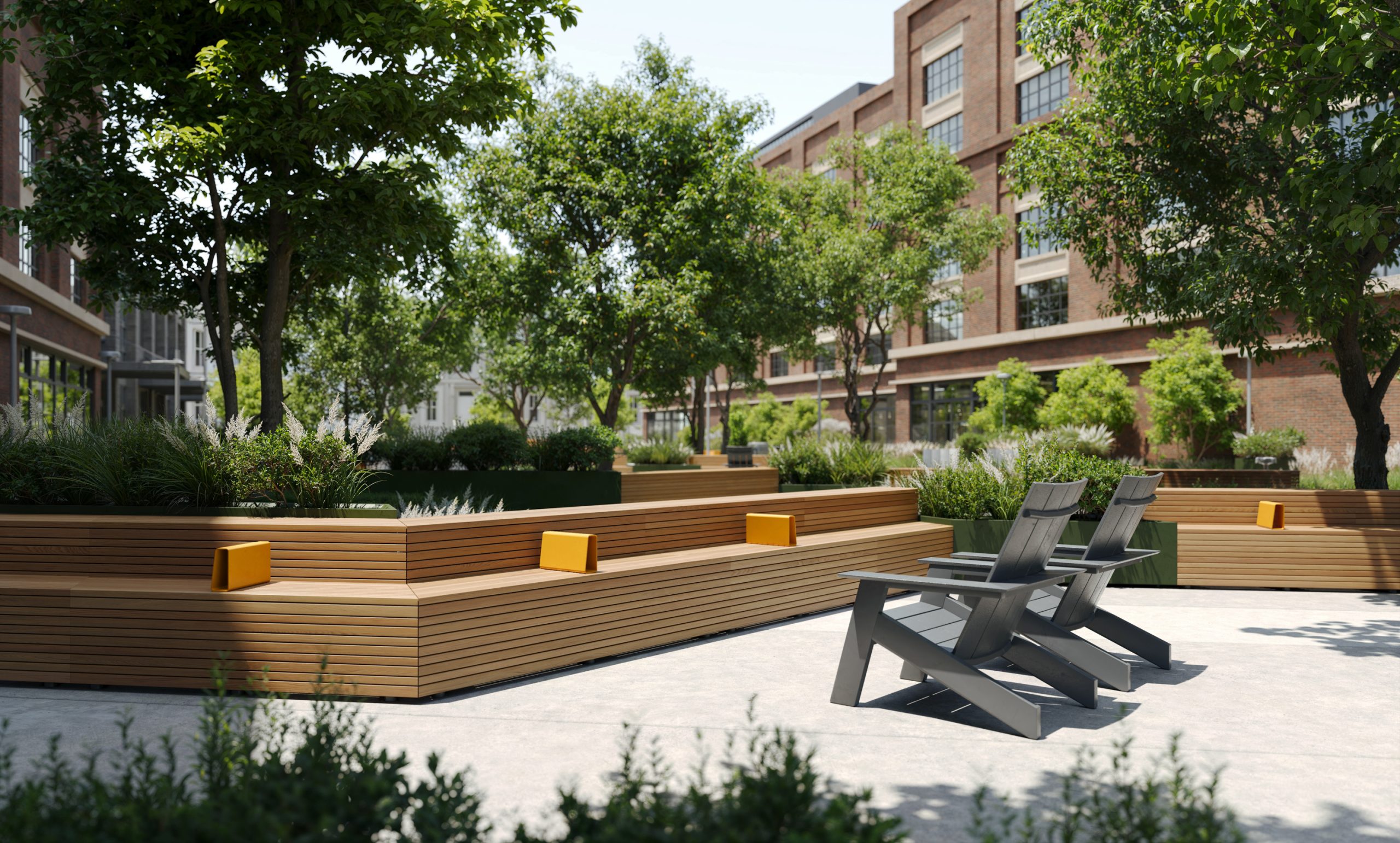 Outdoor furniture installation by WSI Office