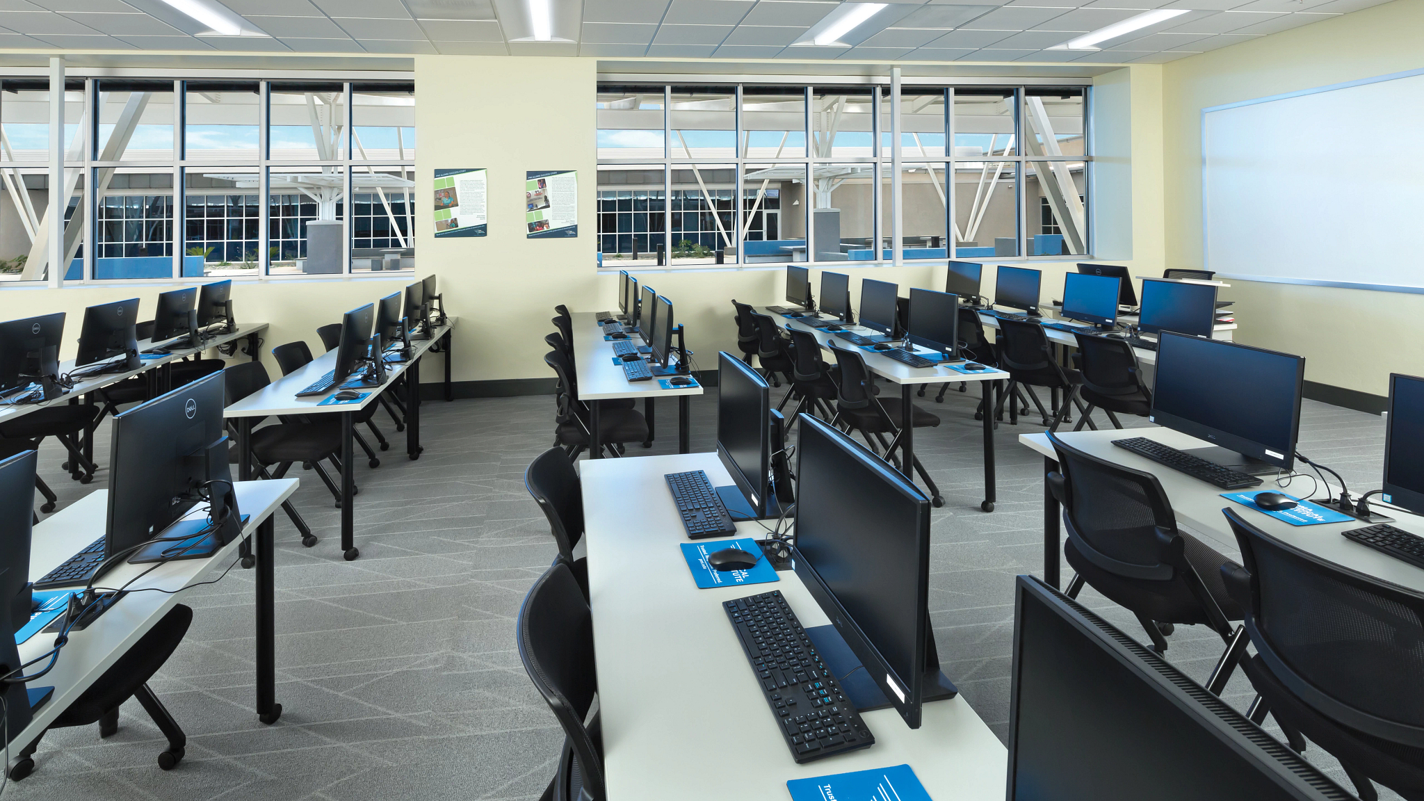 Commercial flooring installation by WSI Office