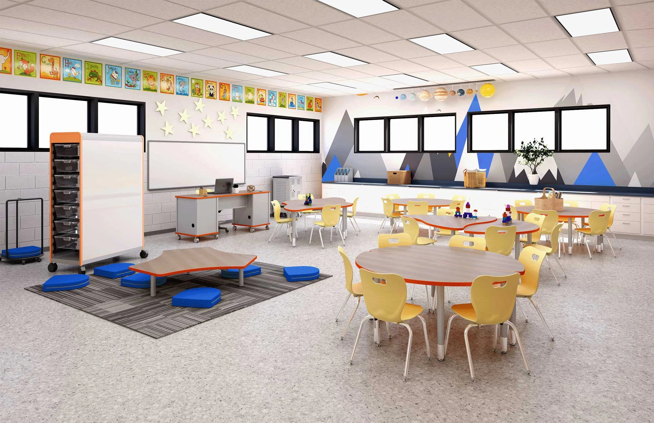 Education furniture installation by WSI Office