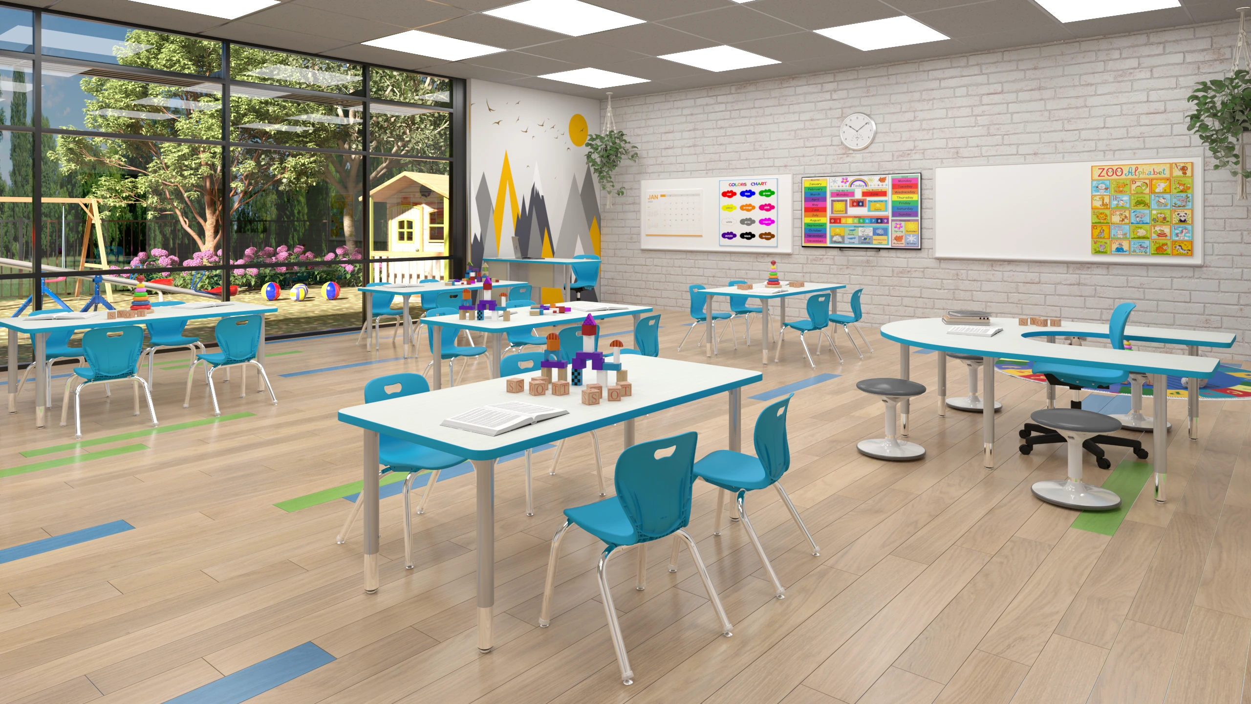 Education furniture installation by WSI Office