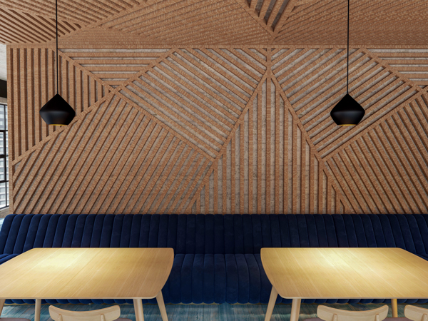 Glassboard and acoustic installation by WSI Office