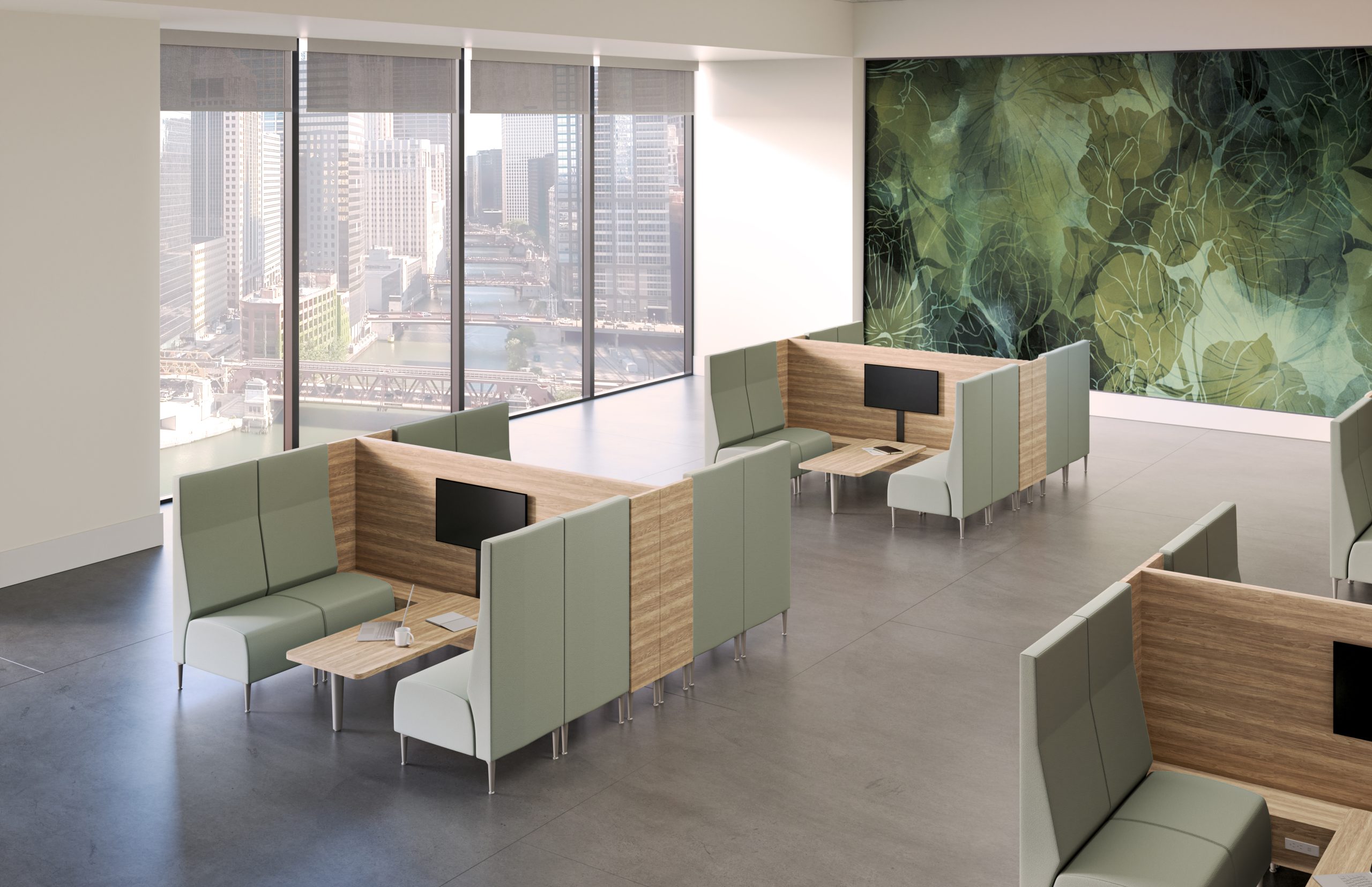 Commercial seating installation by WSI Office