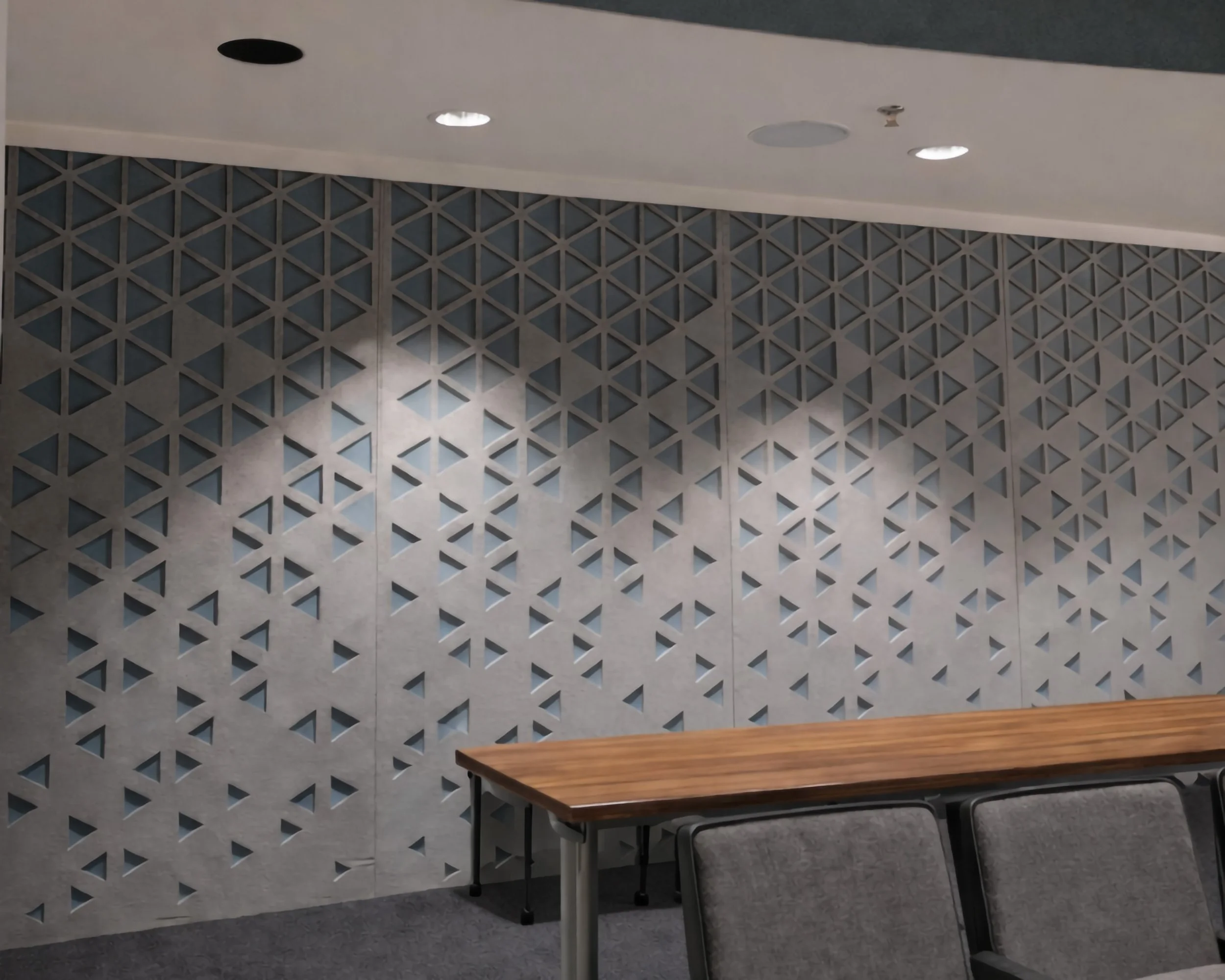 Glassboard and acoustic installation by WSI Office