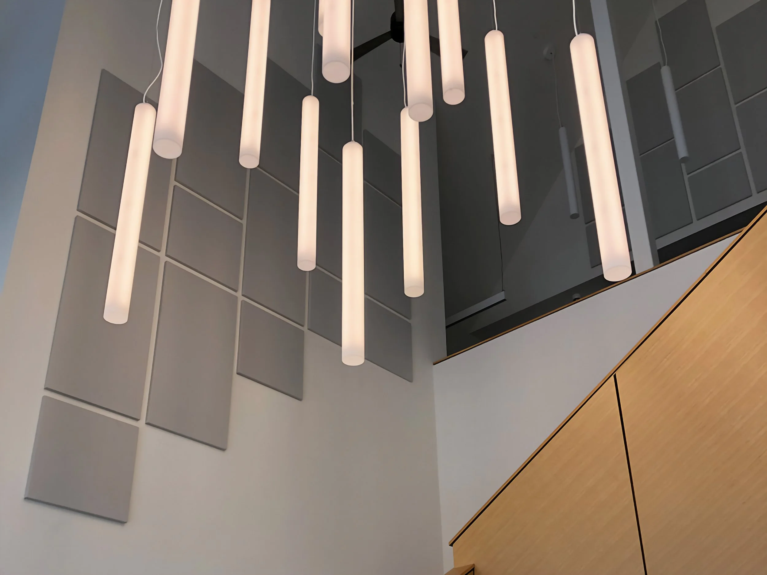 Glassboard and acoustic installation by WSI Office